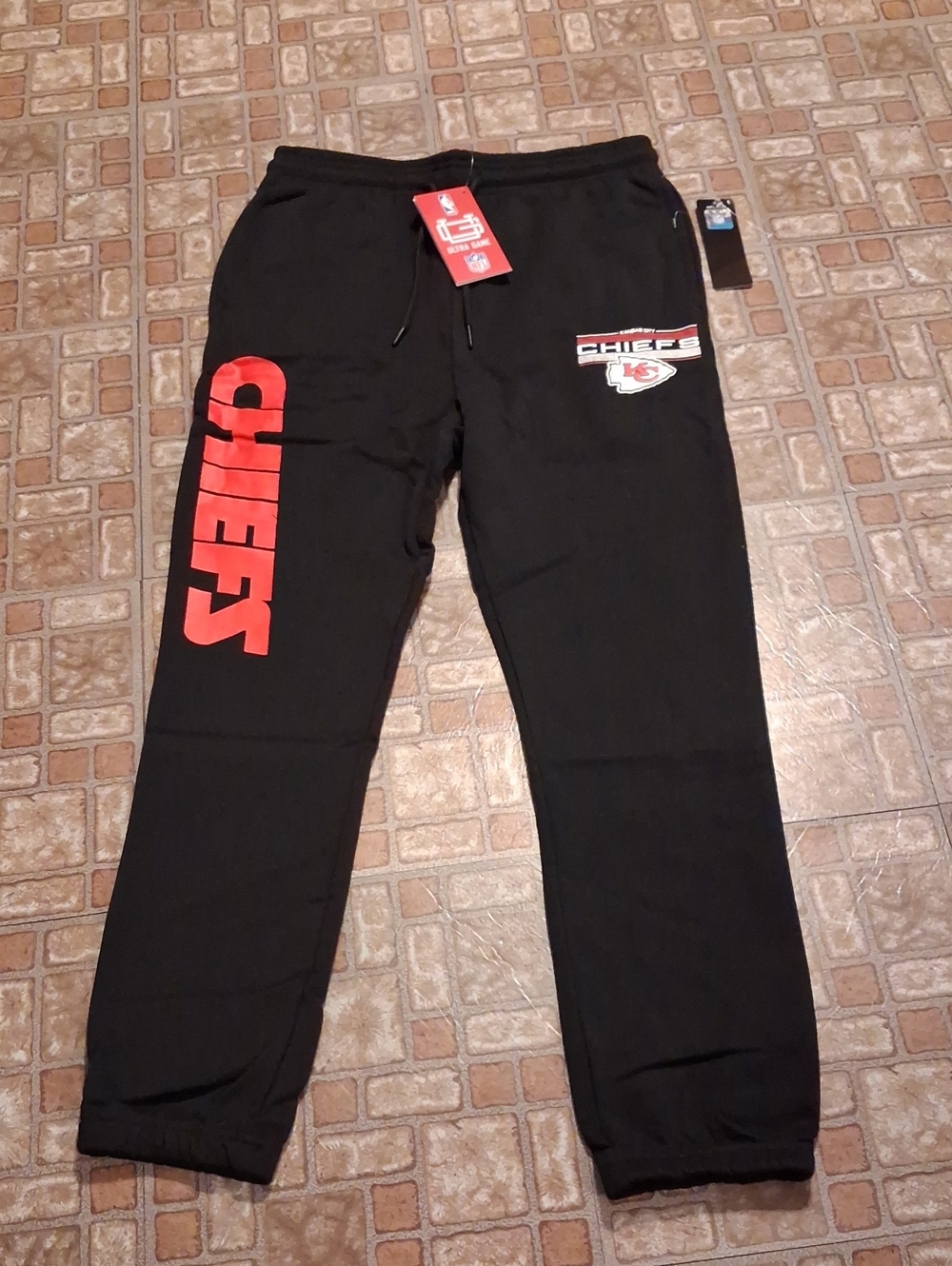 NFL Black Sweatpants Kansas City Chiefs Size Medium